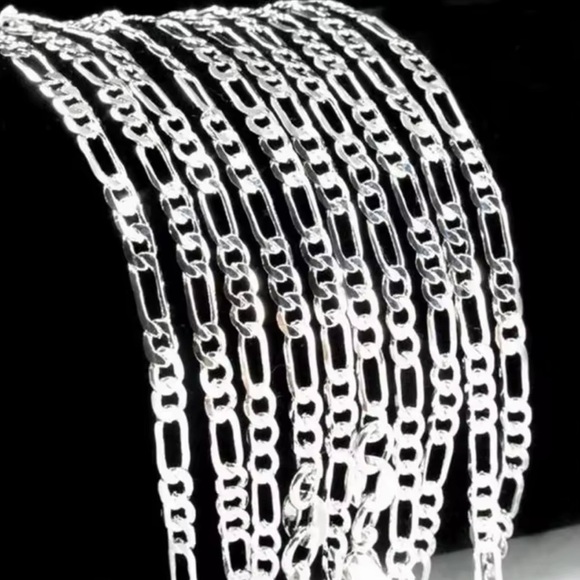 Silver men Chain Necklace - Picture 2 of 3